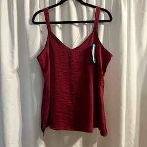 Bobeau Rich Burgundy Camisole Sleep Top - Size L